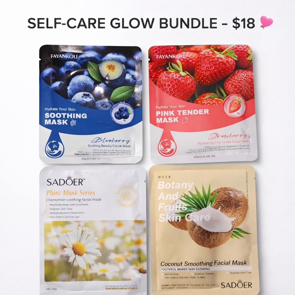 Soothing and Pink Tender Mask Set - Blue, Red, White, Cream